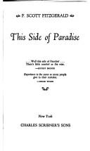 F. Scott Fitzgerald: THIS SIDE OF PARADISE (Paperback, Scribner Paper Fiction)