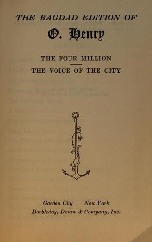 O. Henry: The four million (1906, Doubleday)