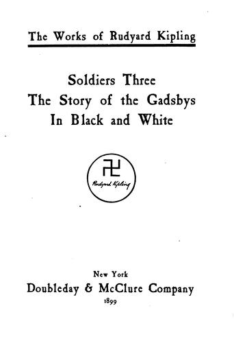 Rudyard Kipling: Soldiers three (1895, Macmillan and co.)