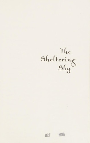 Paul Bowles: The sheltering sky (1978, Ecco Press)