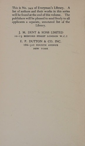 Virginia Woolf: To The Lighthouse Everyman's Library No. 949 (1938, J. M. Dent & Sons)