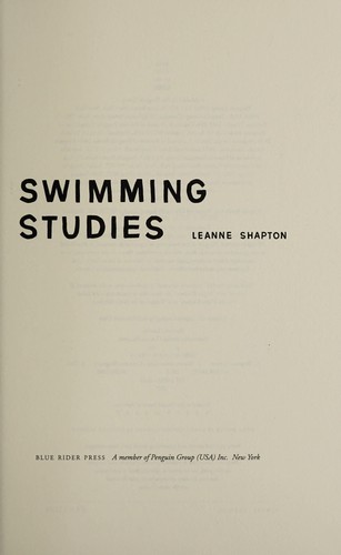 Leanne Shapton: Swimming studies (2012, Blue Rider Press)