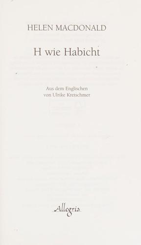 Helen Macdonald: H wie Habicht (German language, 2015)